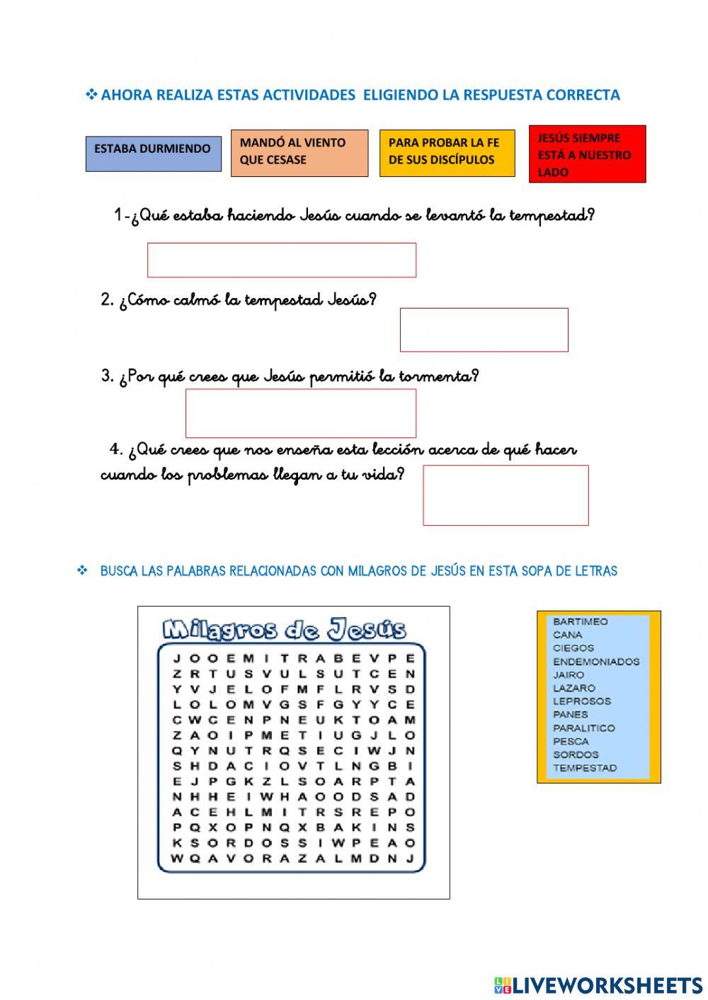 Los milagros de Jesús