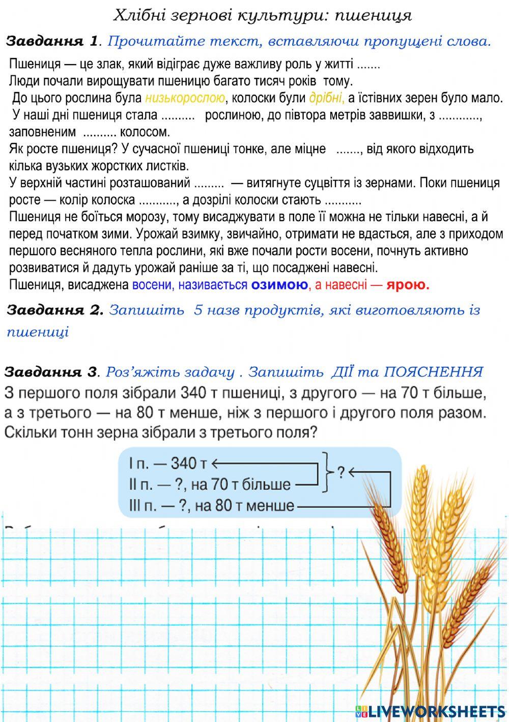Хлібні зернові культури
