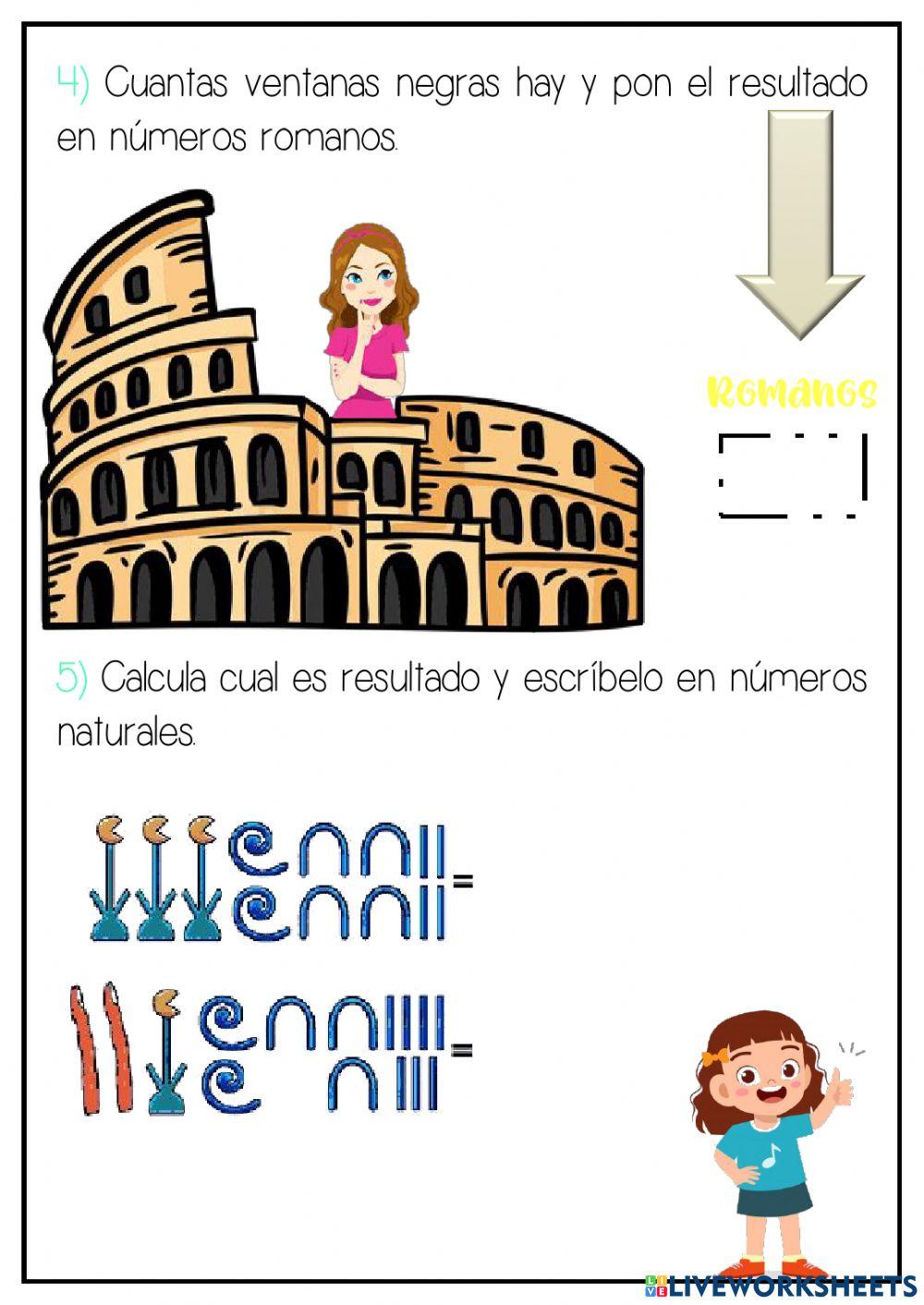 Números Romanos, Mayas y Egipcios
