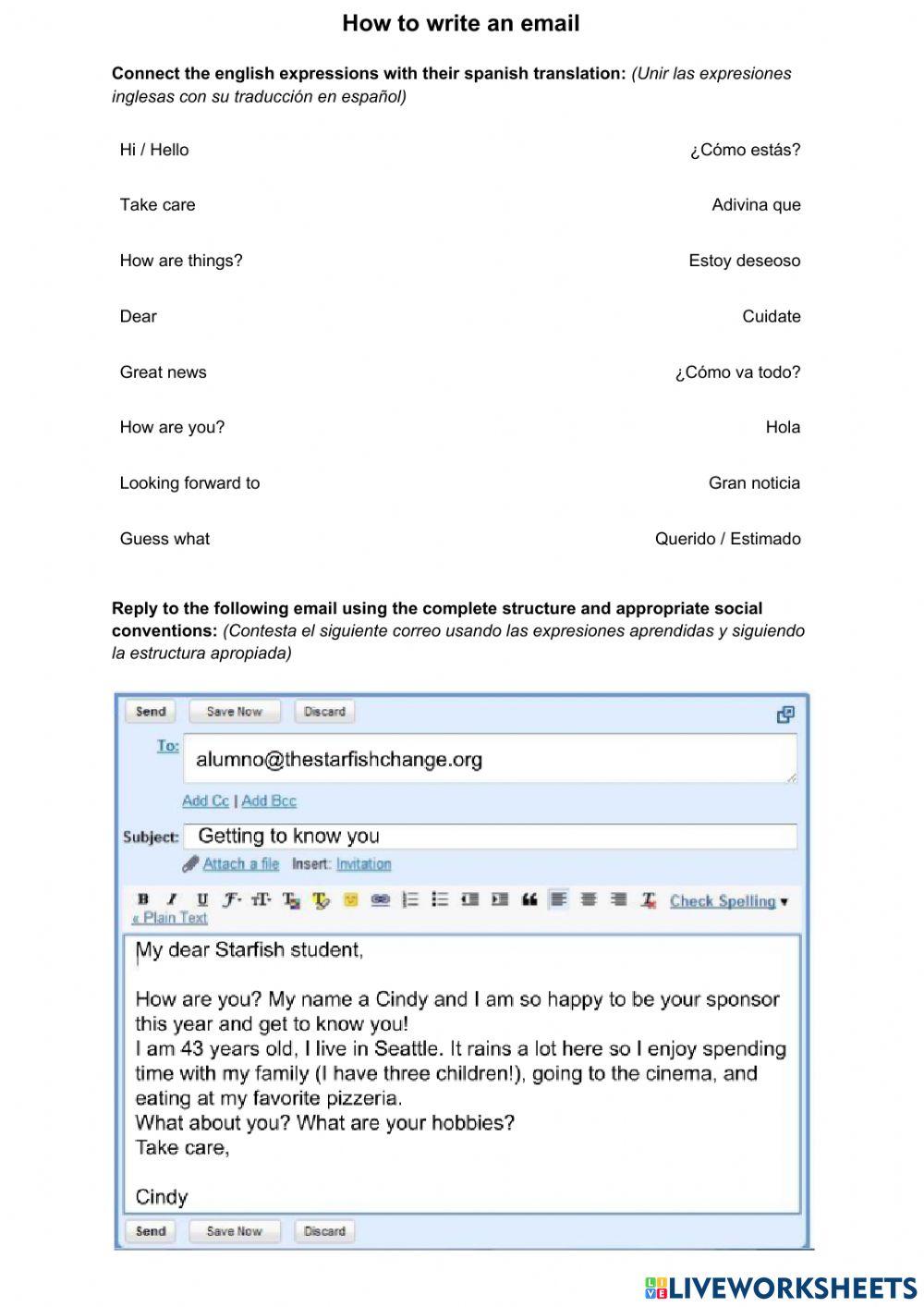 Email Writing Exercise
