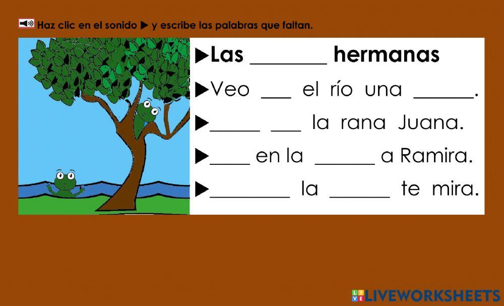 Las ranas hermanas: escribe
