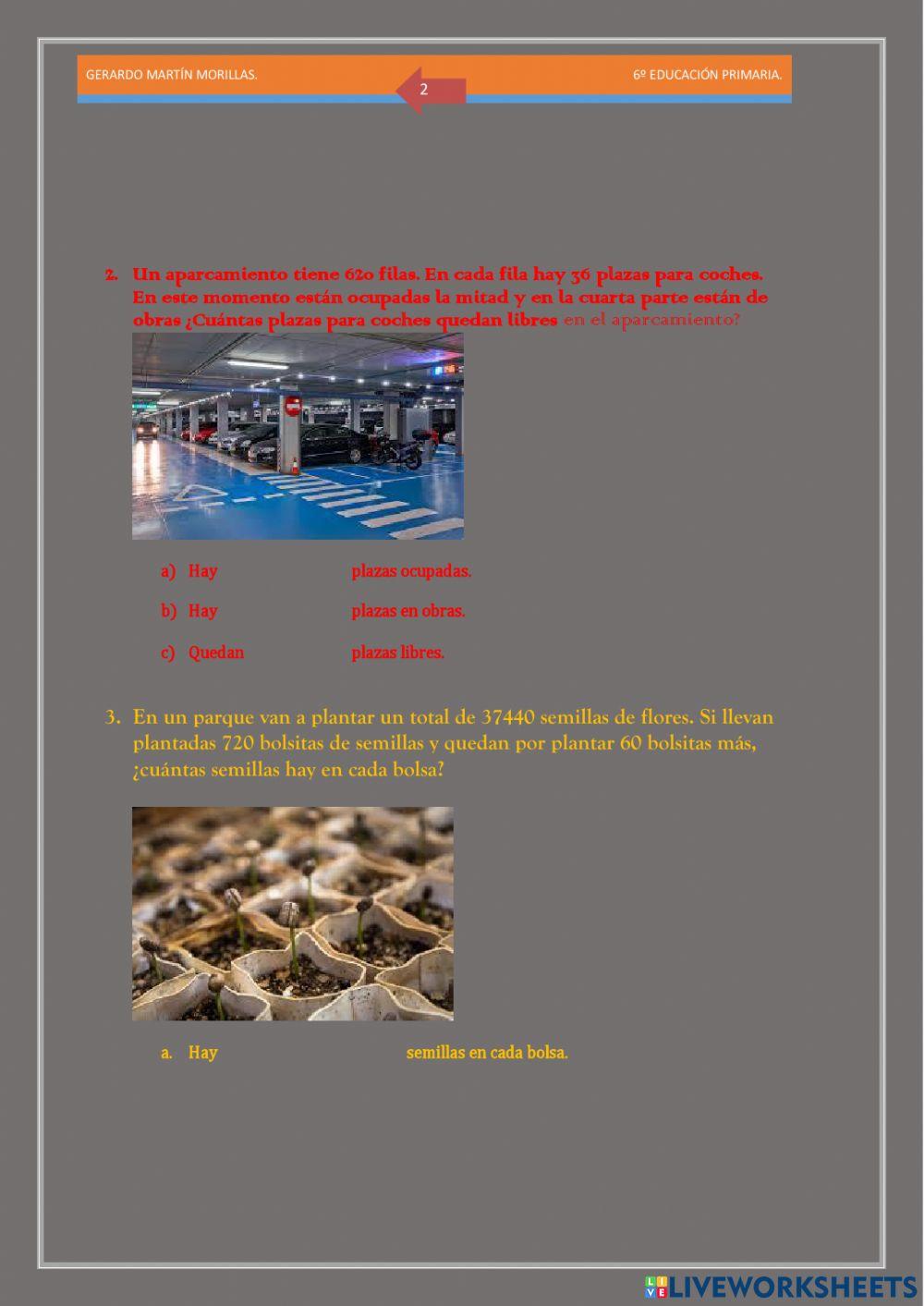 Resolución de problemas. Ficha 15.