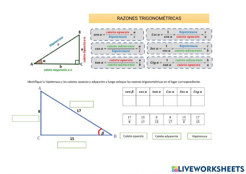 Razones trigonométricas