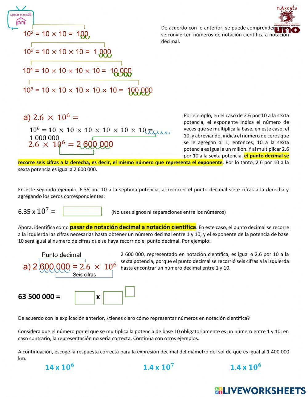 Notación científica