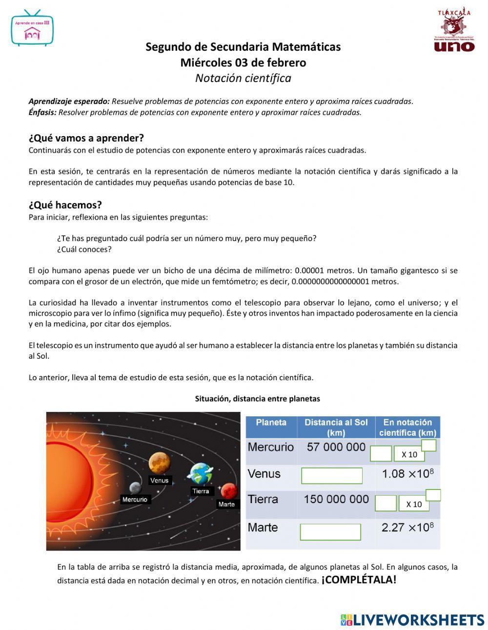 Notación científica