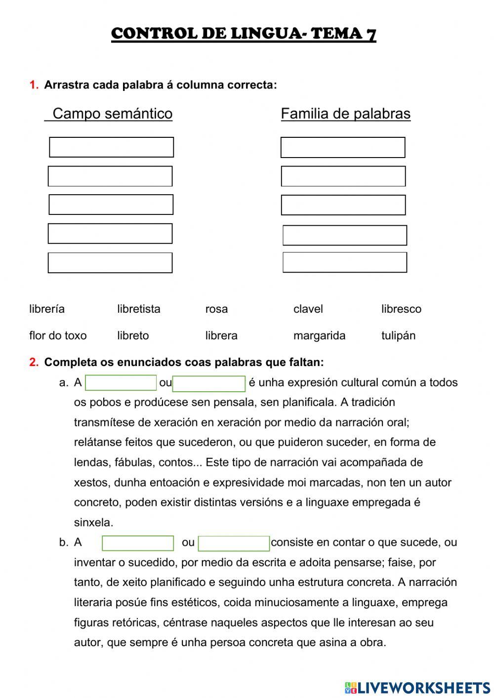Control tema 7 de lingua