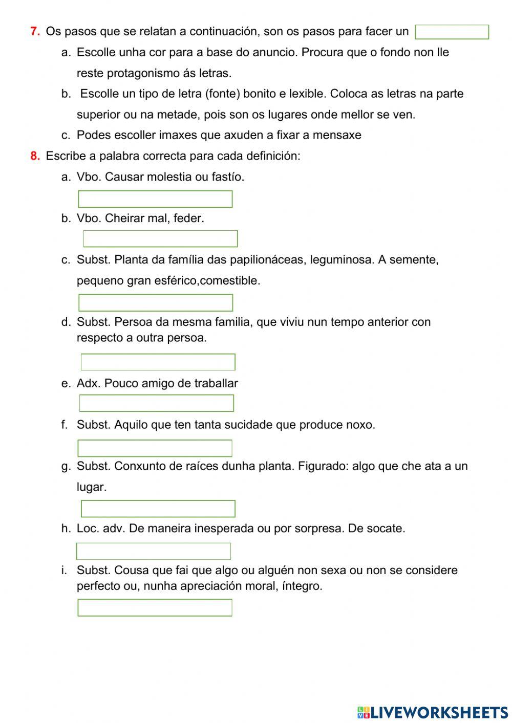 Control tema 7 de lingua