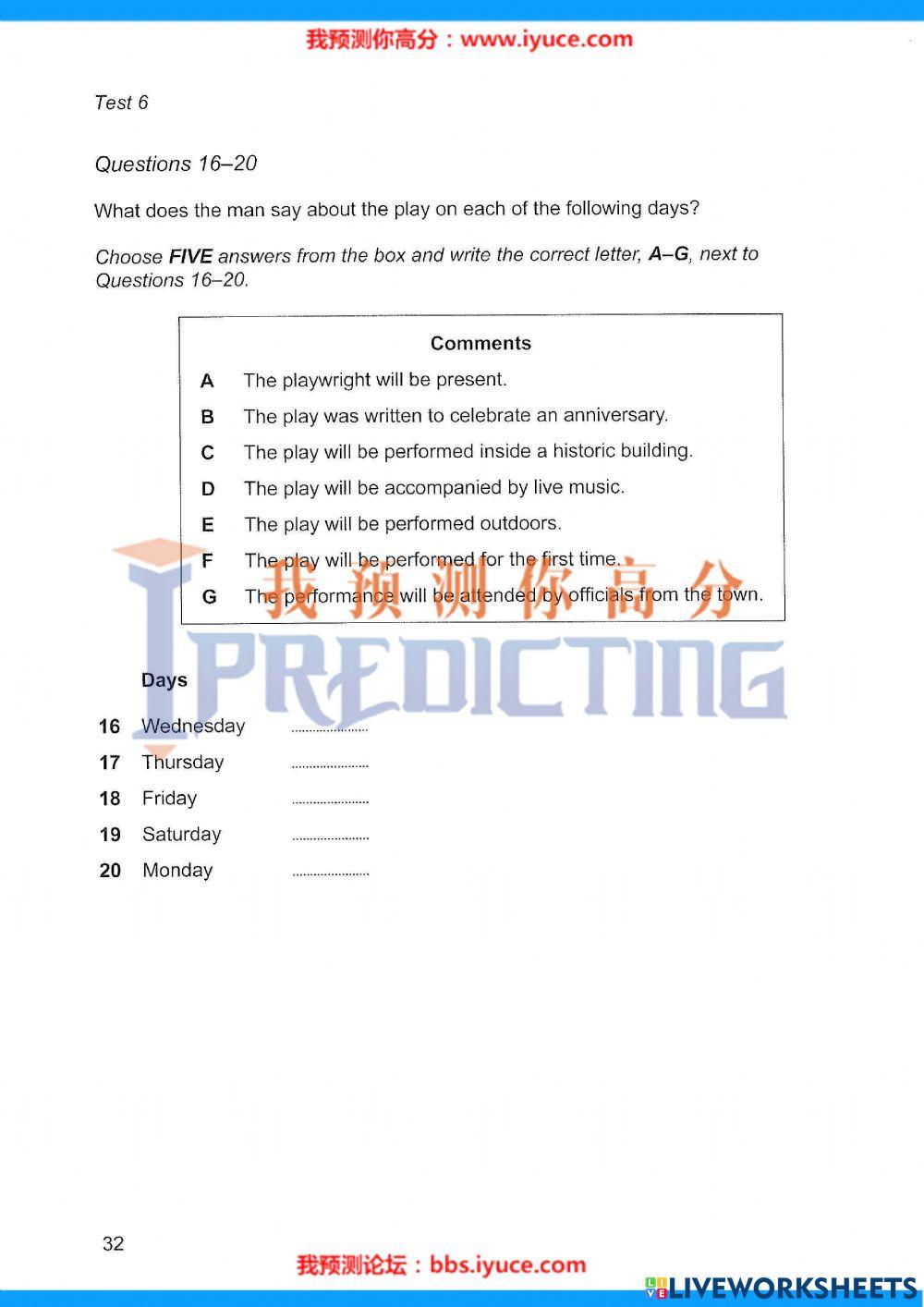 Ielts 12 - Test 6 - Listening