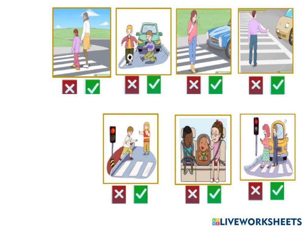 عبور امن - ممر المشاة - حذر على الطرق