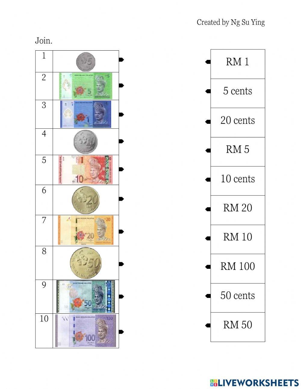 Money RM 718842 LiveWorksheets money-rm-718842-liveworksheets