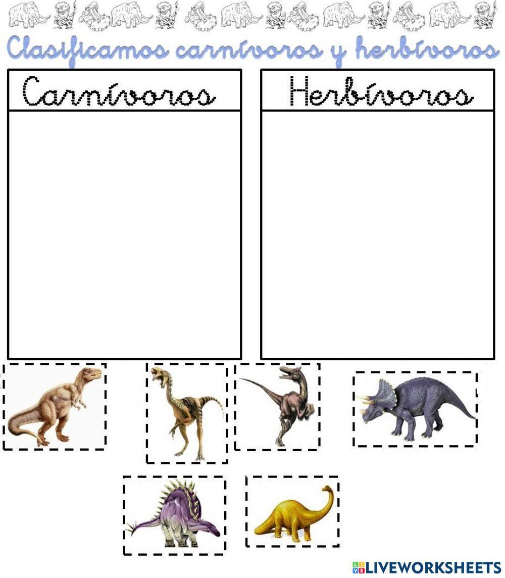 Dinosaurios: carnívoros y herbívoros