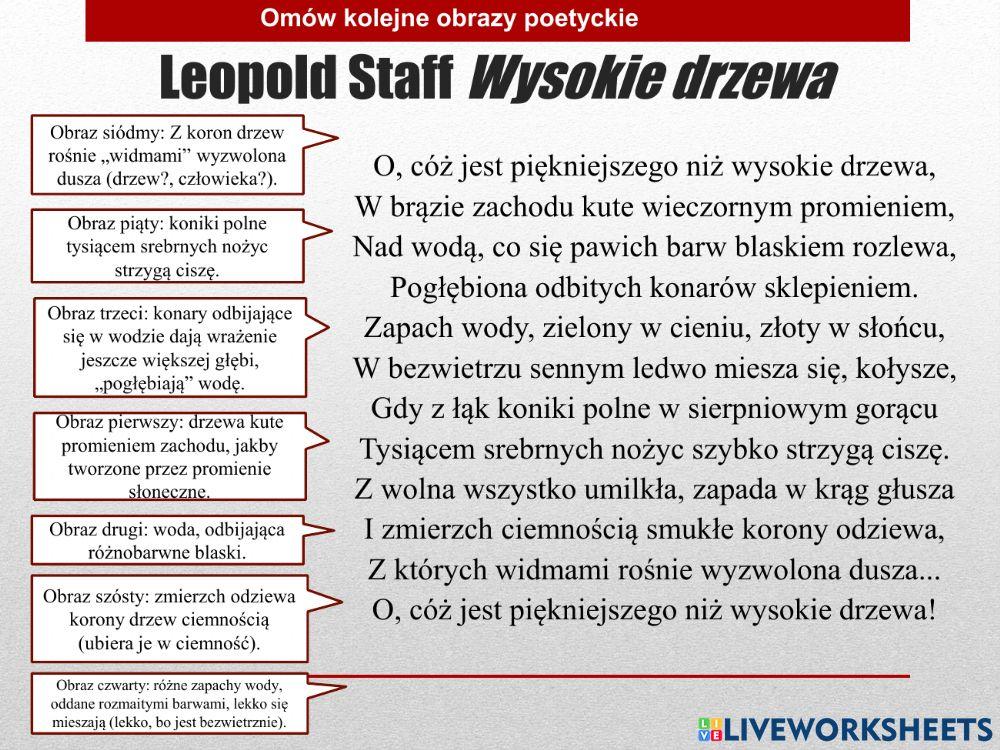 Jan Kochanowski - fraszka Na lipę