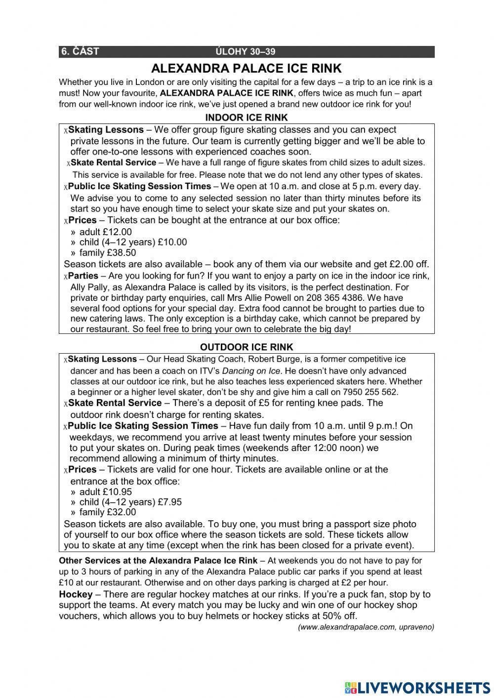 Maturita reading (Czech Republic)