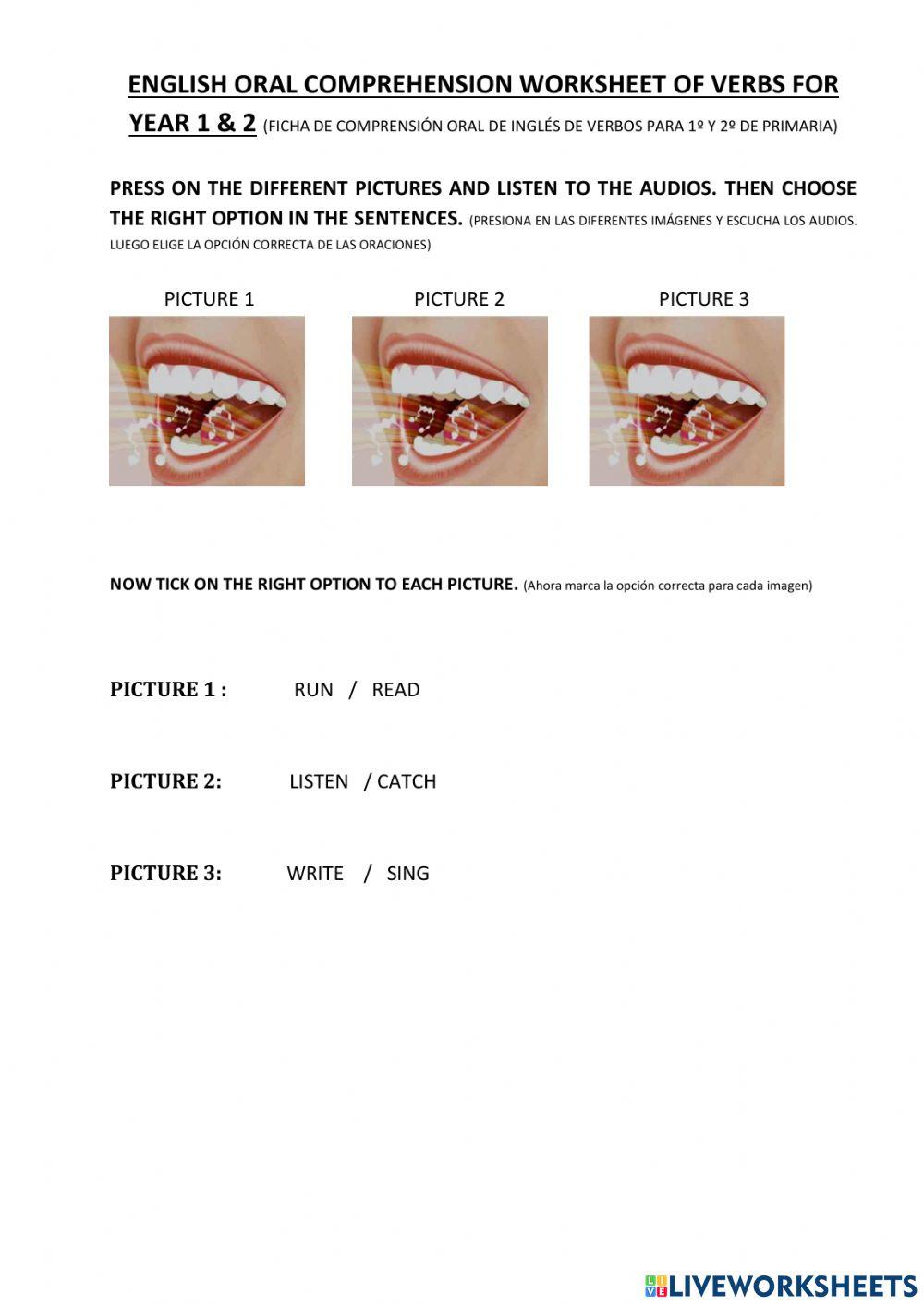 Ficha verbos básicos inglés