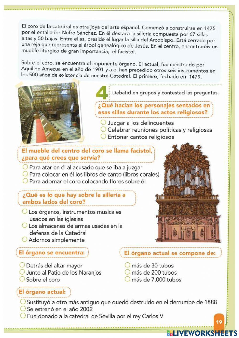 Patrimonio andaluz: Catedral de Sevilla para Primaria (4º a 6º)