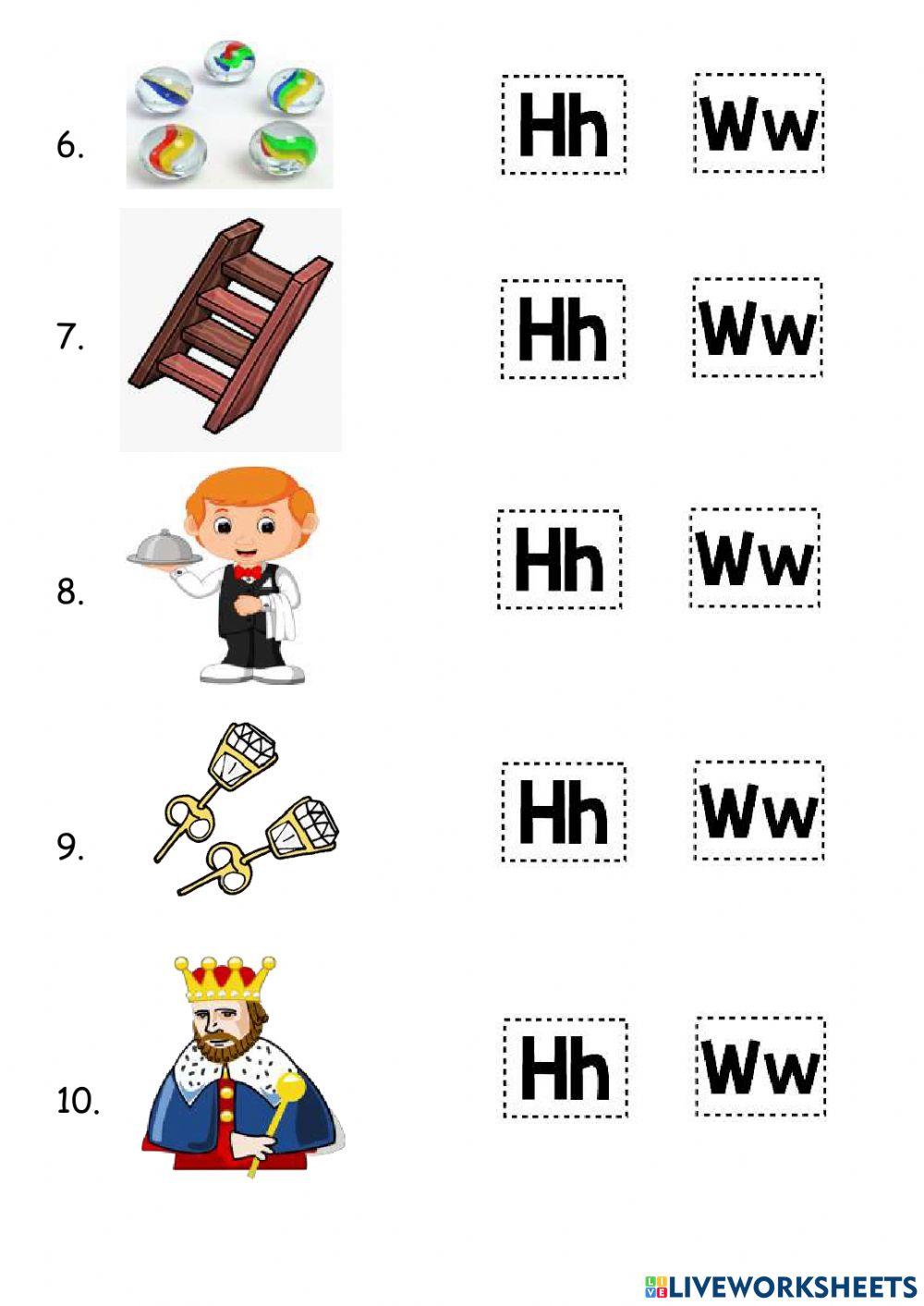 Titik Hh at Ww online exercise for Live Worksheets