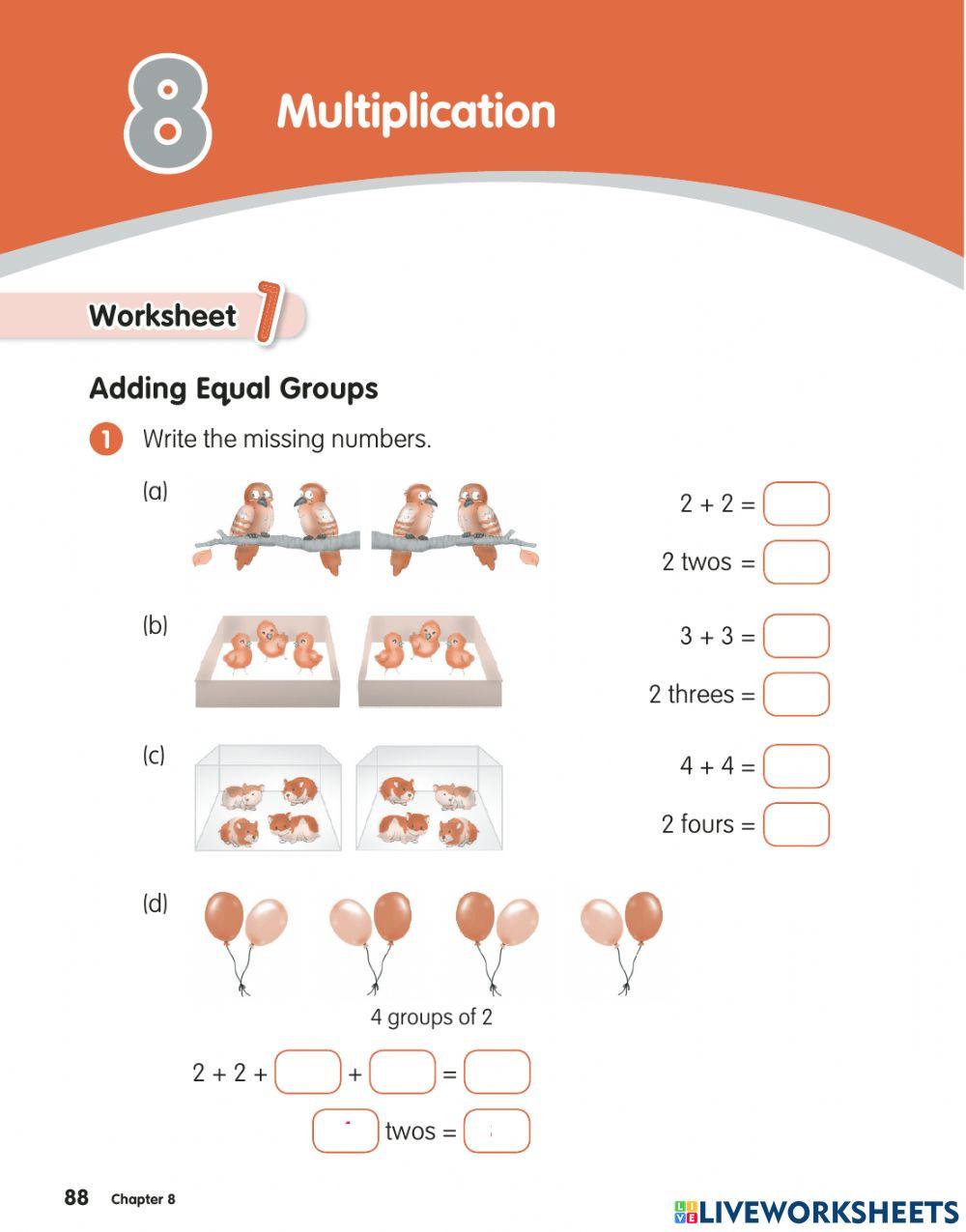 Multiplication pg.88 , 89