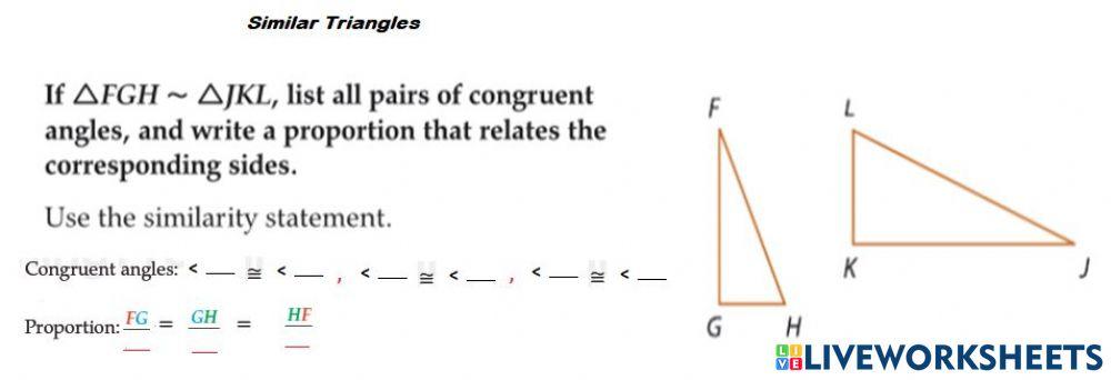 Similarity Criteria Worksheets