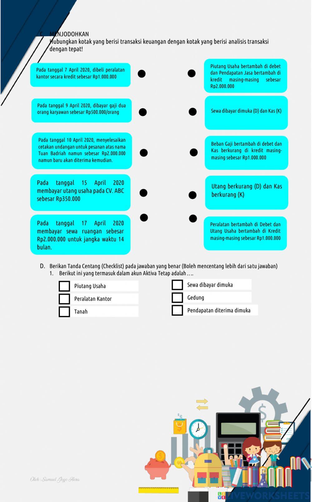 Pencatatan transaksi ke jurnal umum