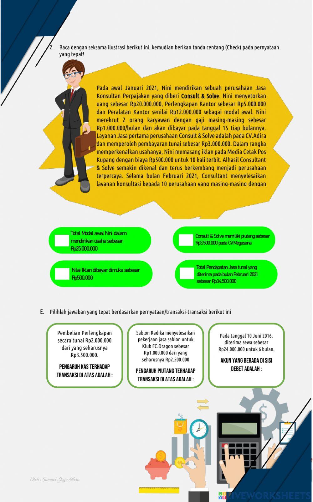 Pencatatan transaksi ke jurnal umum