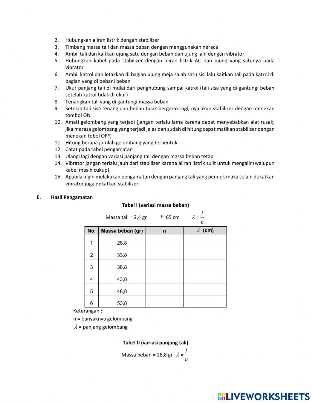 Modul Kegiatan Belajar 2 Gelombang Mekanik