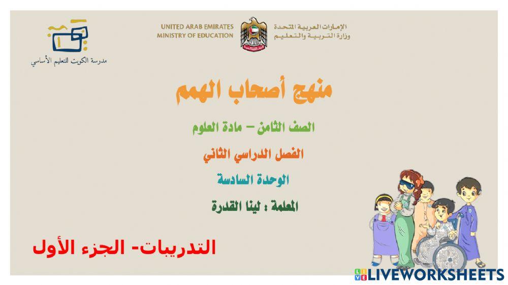 الوحده السادسة - أصحاب الهمم - الصف الثامن الجزء الثاني