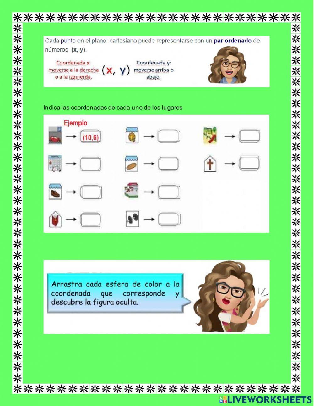 Coordenadas en el palno