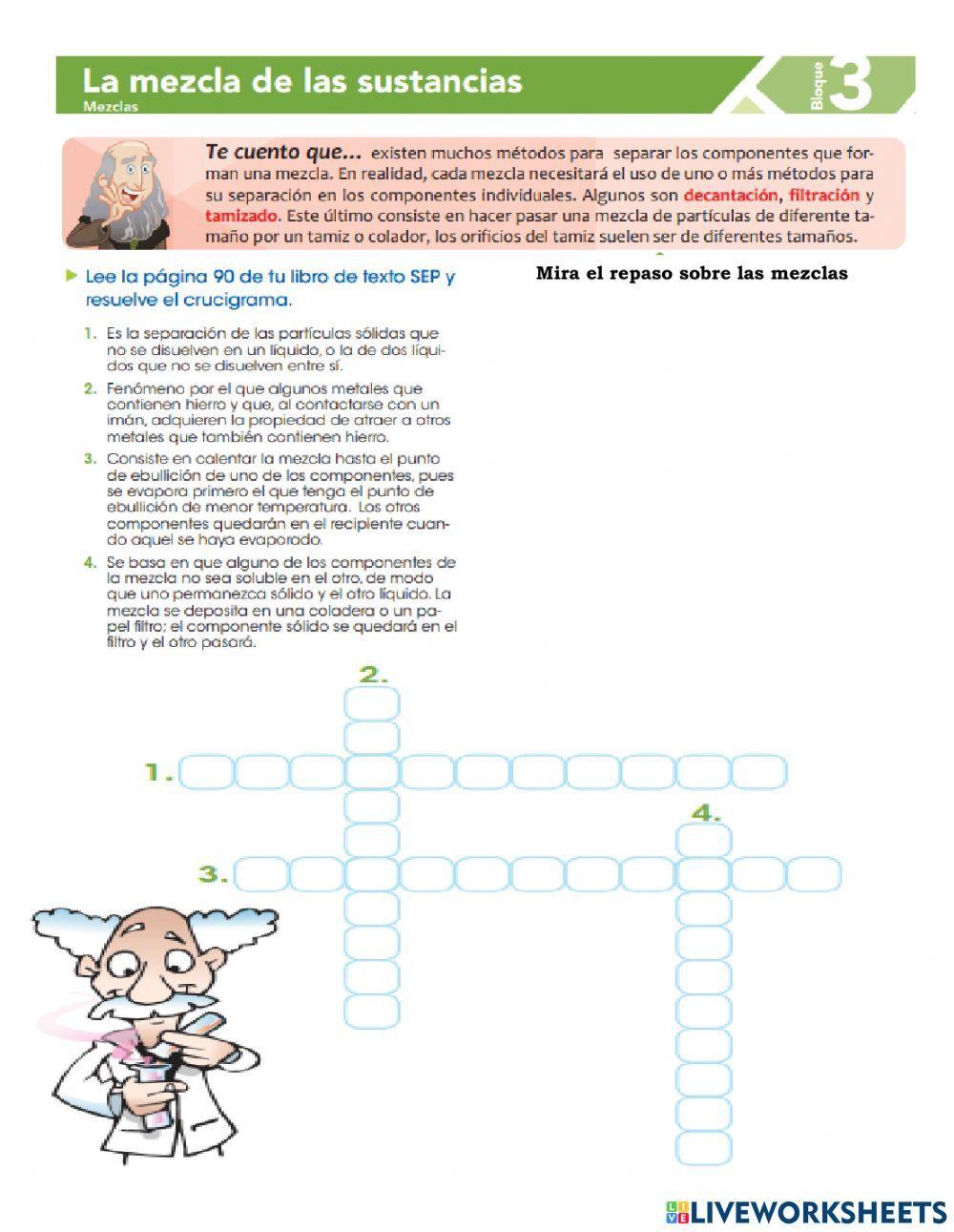 Las mezclas y algunas formas de separarlas