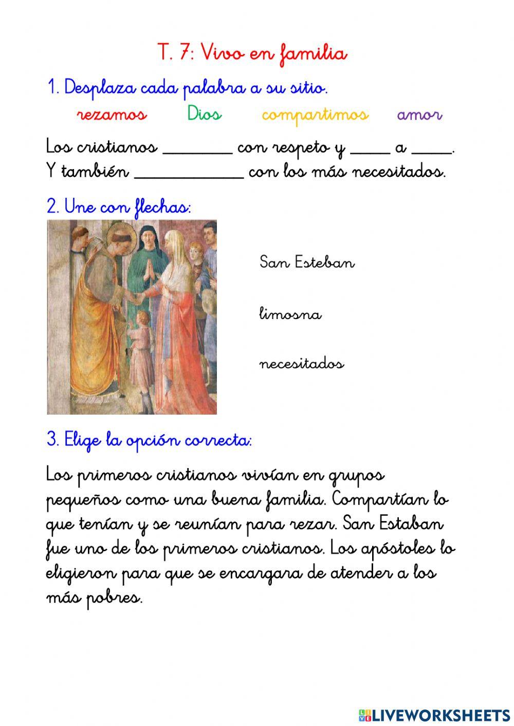 Tema 7: Vivo en familia