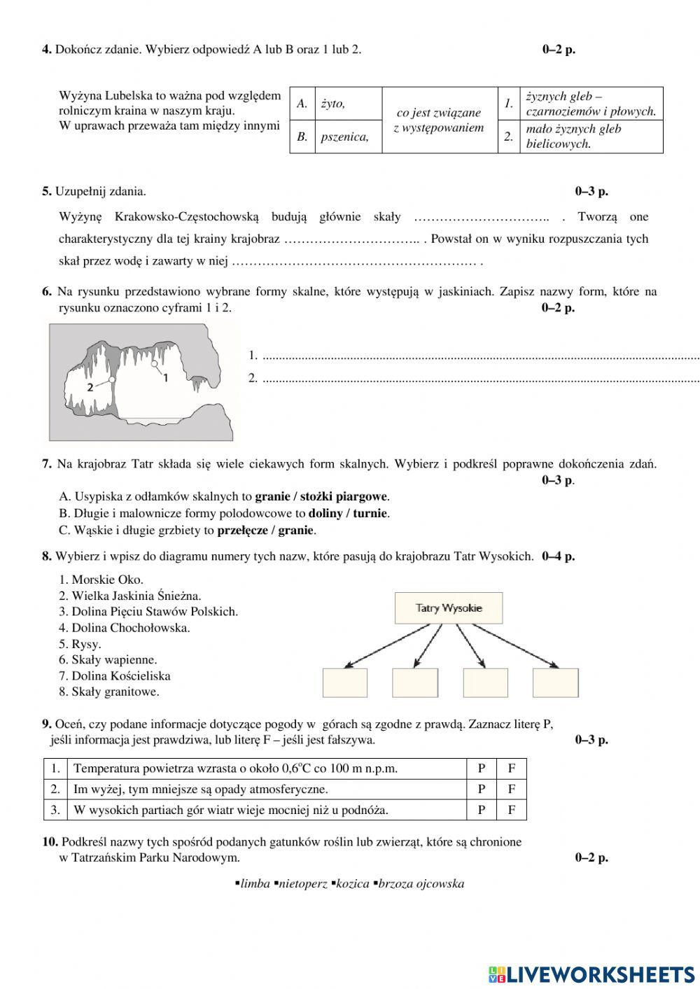 Krajobrazy Polski - pas gór i wyżyn A