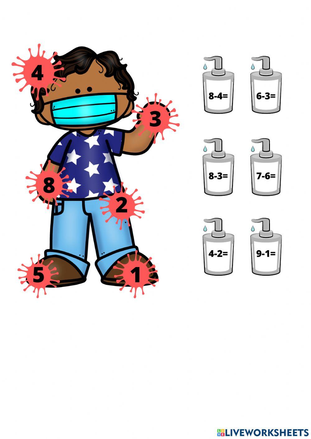 Adição e subtração do corona vírus