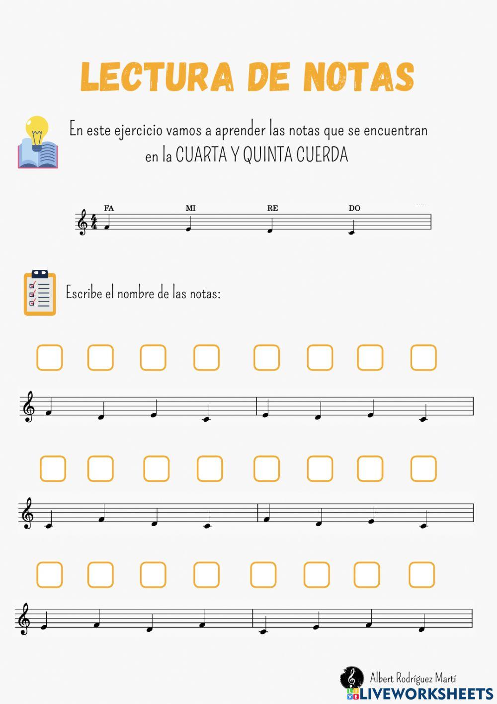 Lectura de notas
