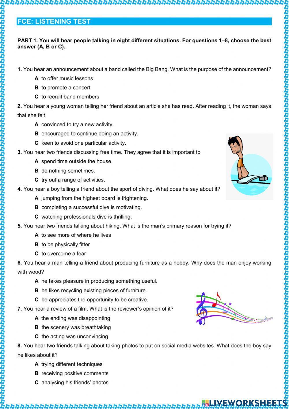 FCE listening test