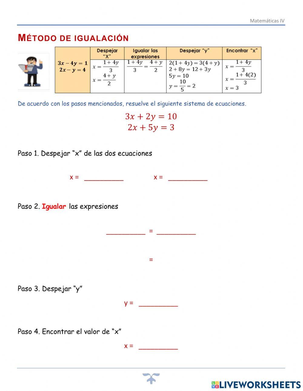 Método de igualación 1