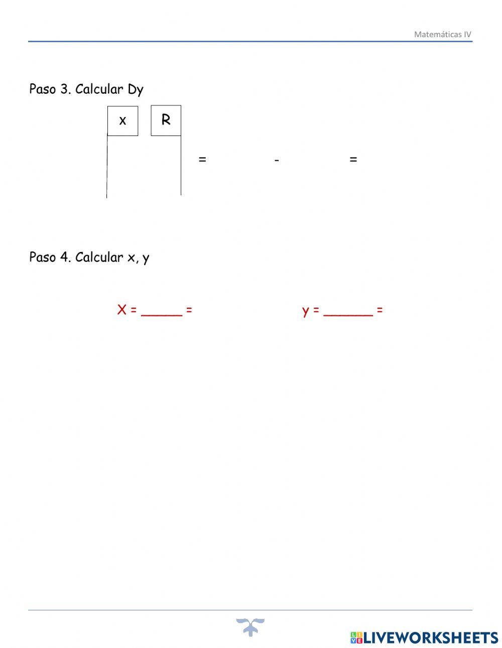 IV.2.5.Método de Cramer 2x2 1 de 2