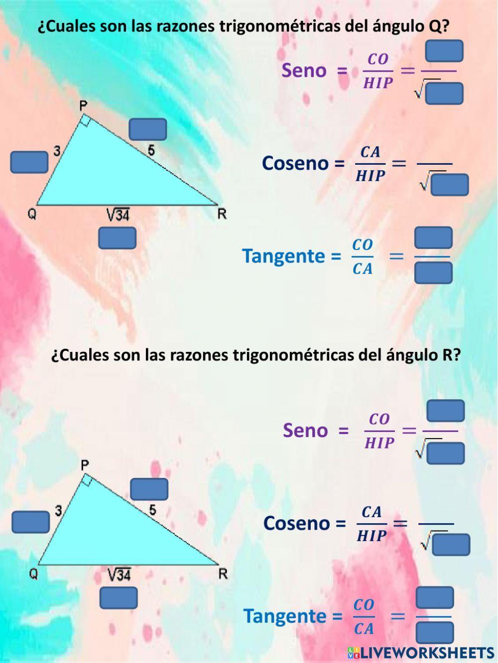 Razones trigonométricas