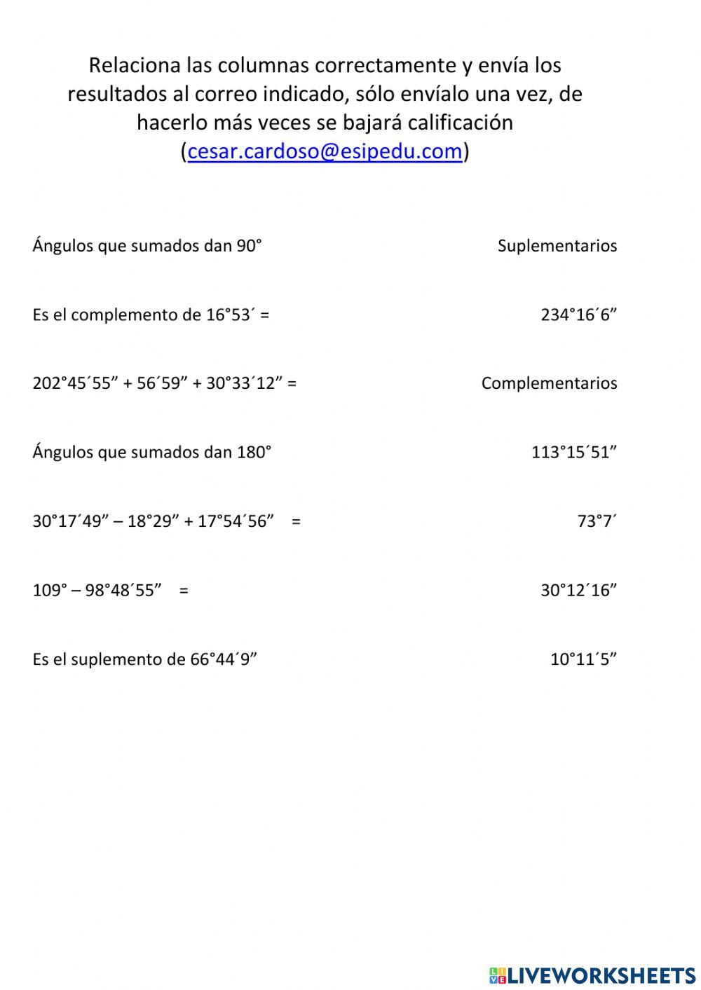 Suma y resta ángulos, sem 23, 2°