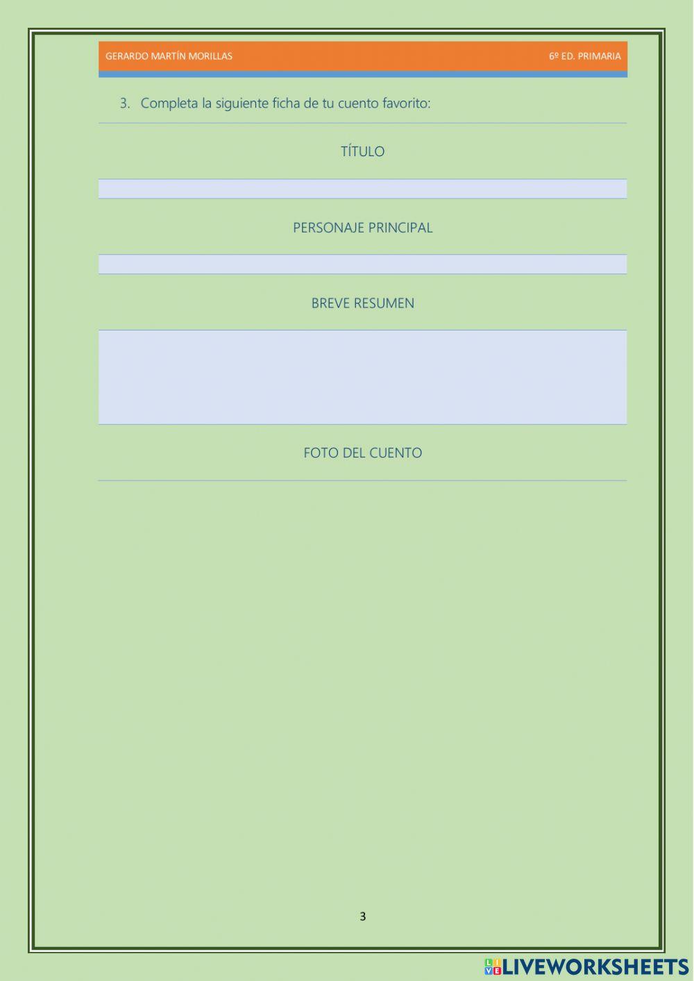 Competencia lectora. Tarea 10.