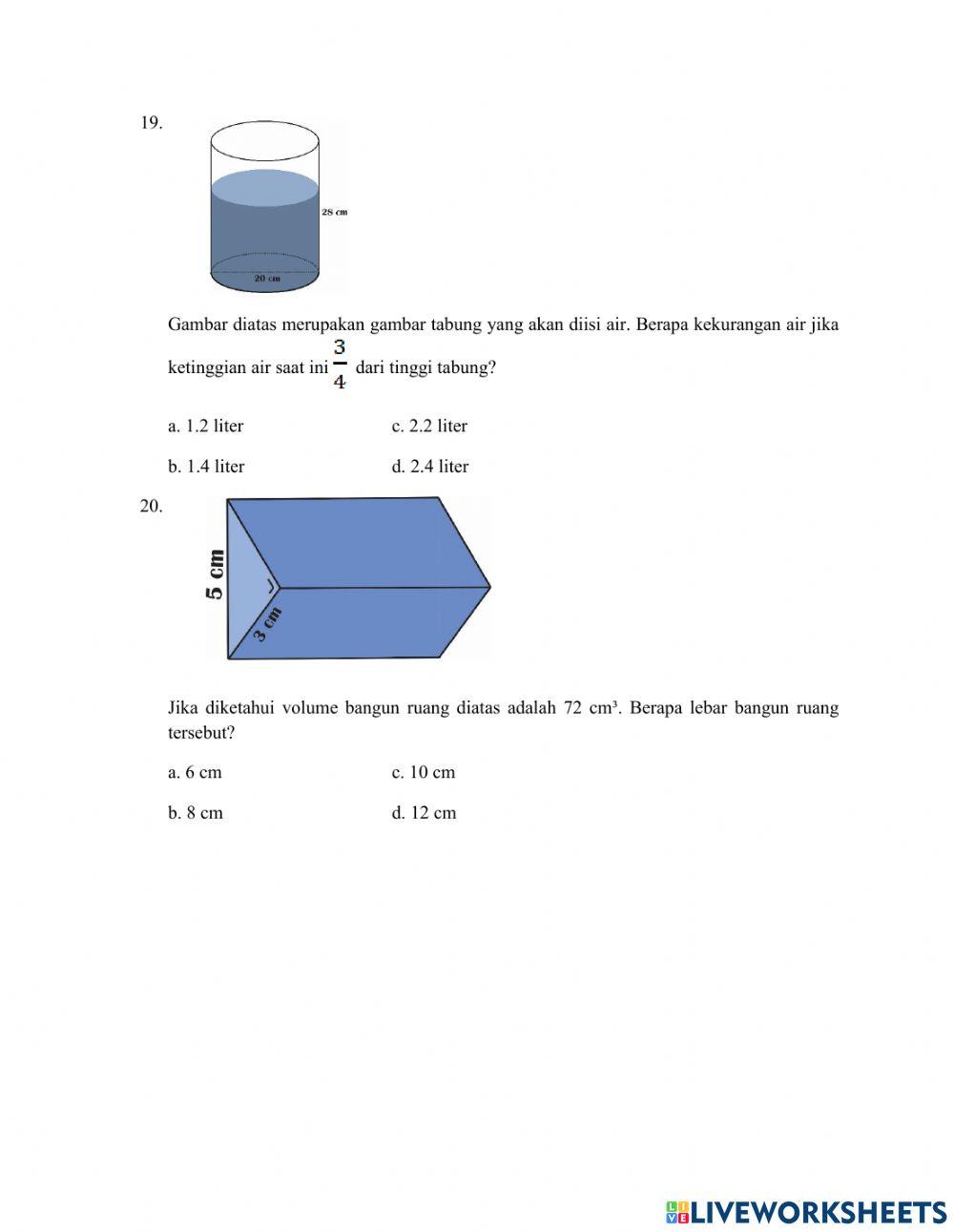 Matematika 6 Bangun Ruang