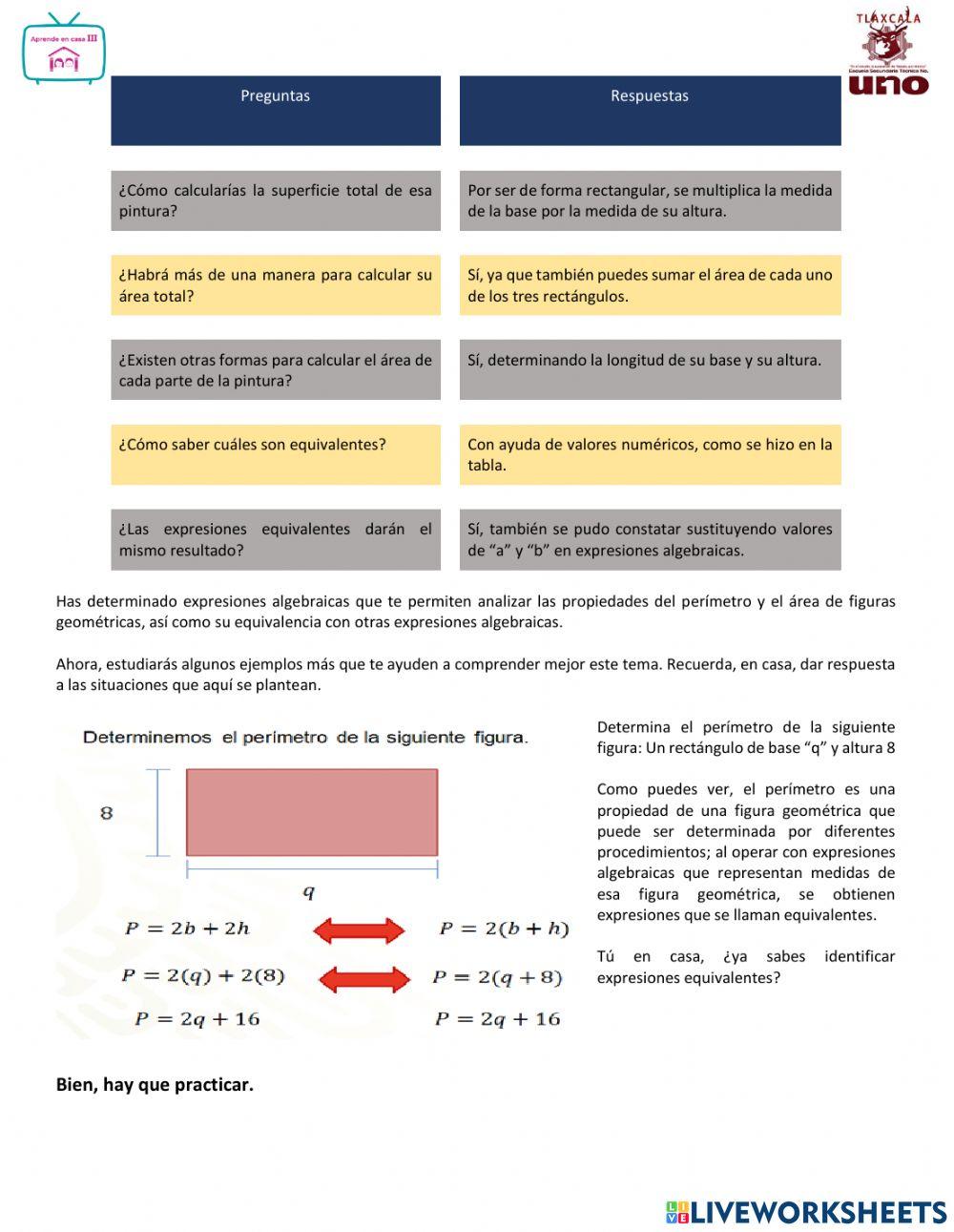 Perímetros y áreas