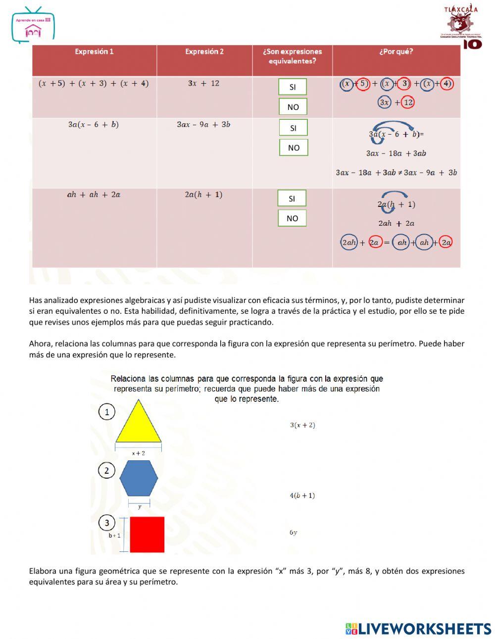 Perímetros y áreas