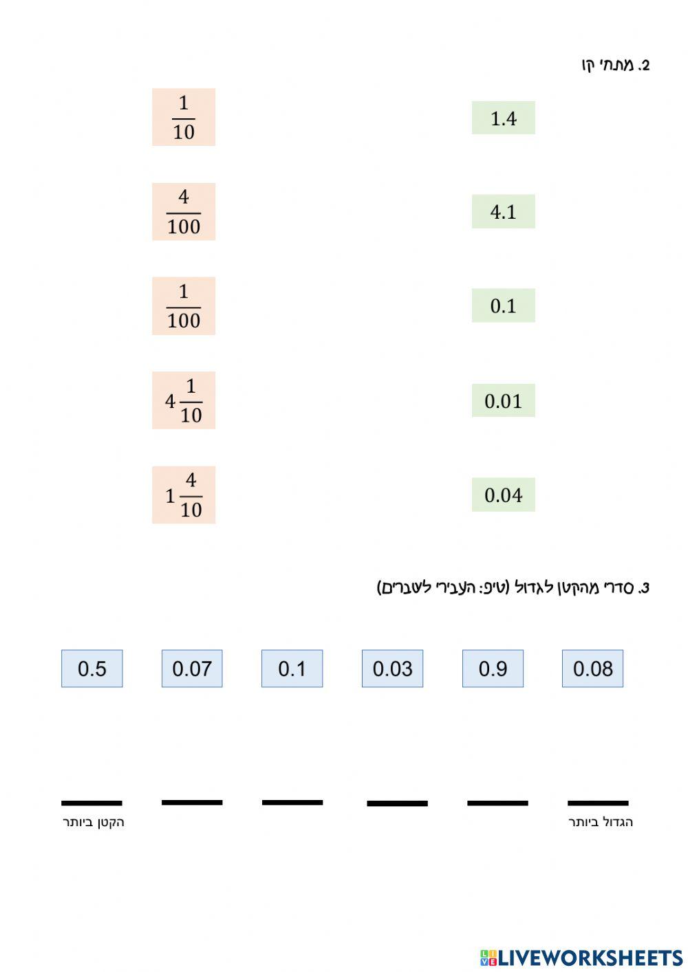 עשרוני בסיס כיתה ה