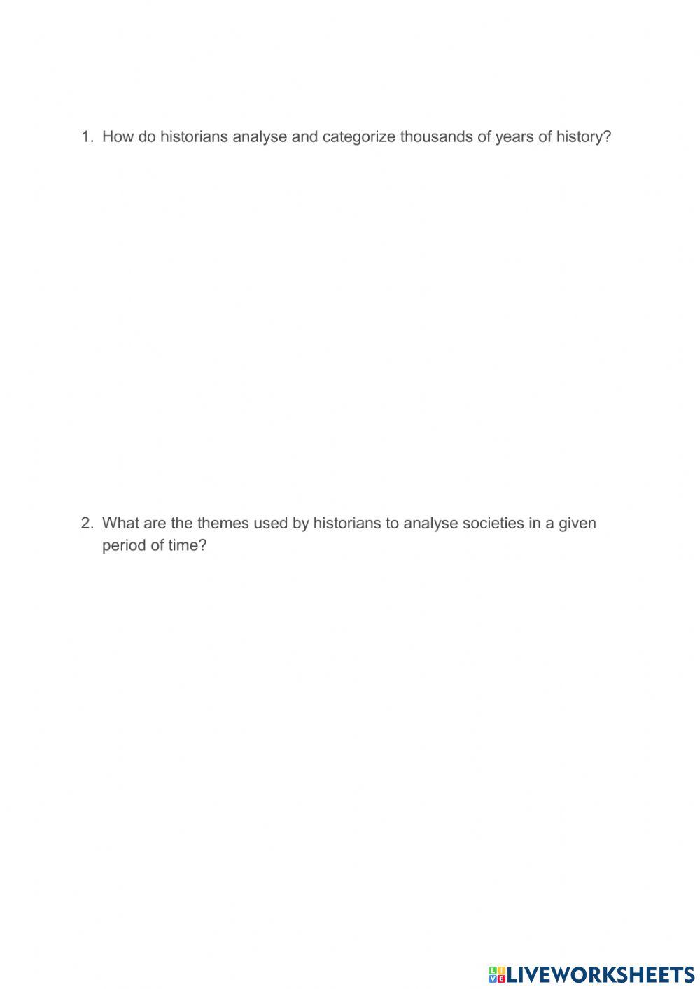 Discussions of History events