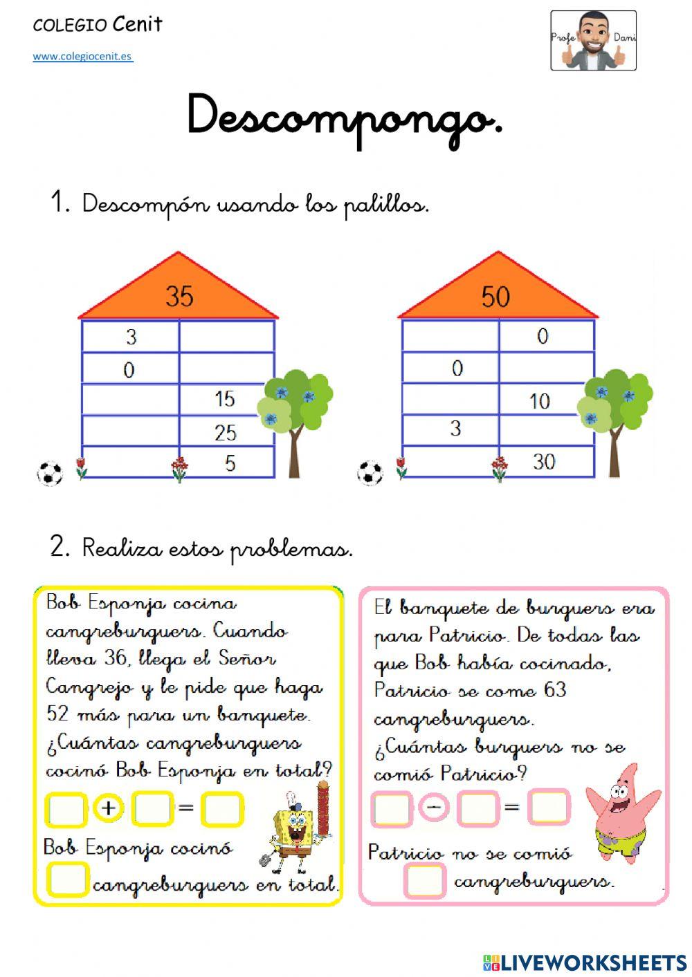 Descompongo números y problemas.