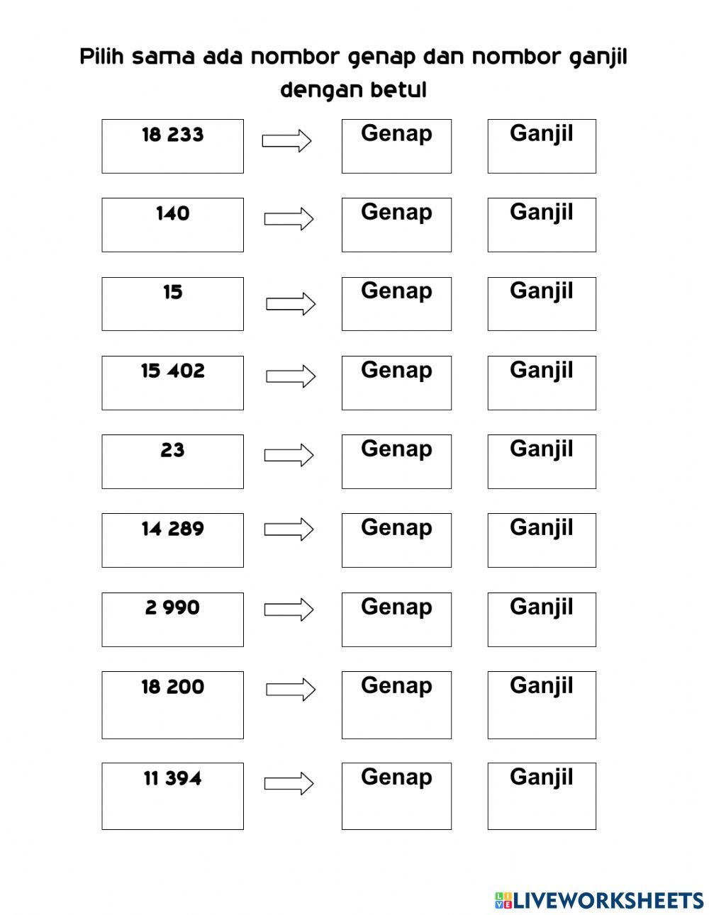 Tulis nombor tahun 4