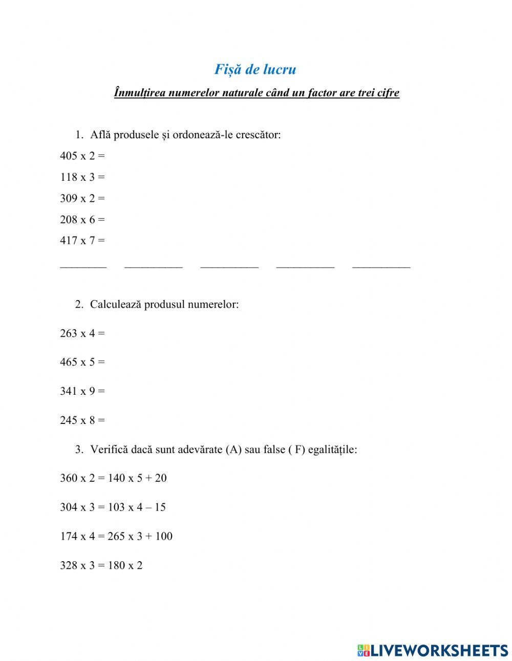 Fisă de lucru