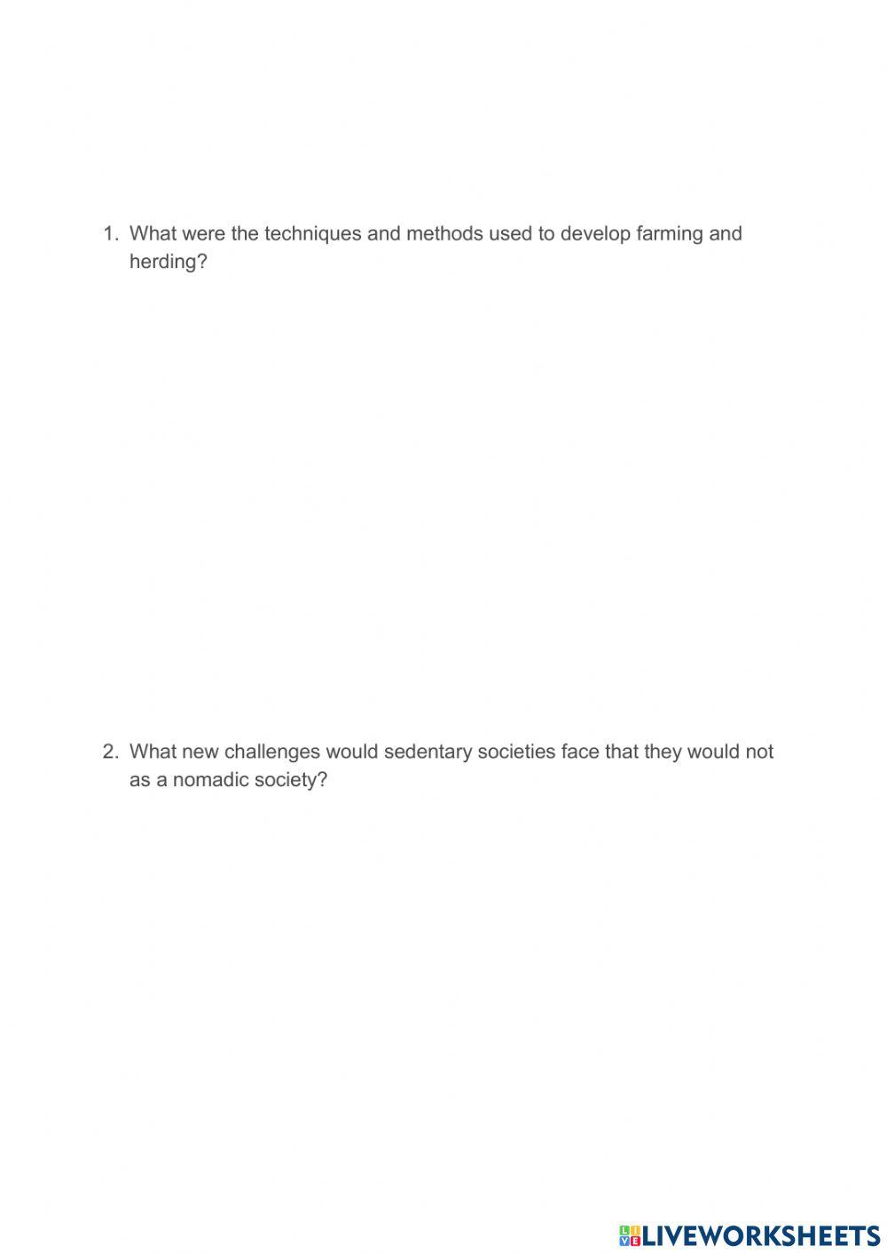 1.4. 2 The Neolithic Revolution and Rise of River Valley Civilizations