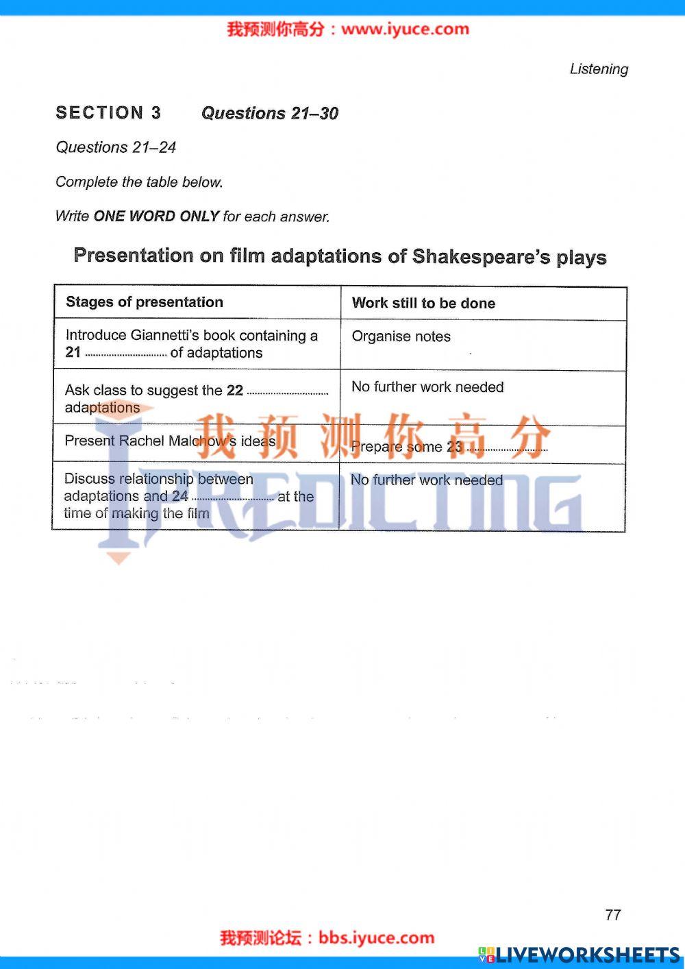 Ielts 12 - Test 8 - Listening