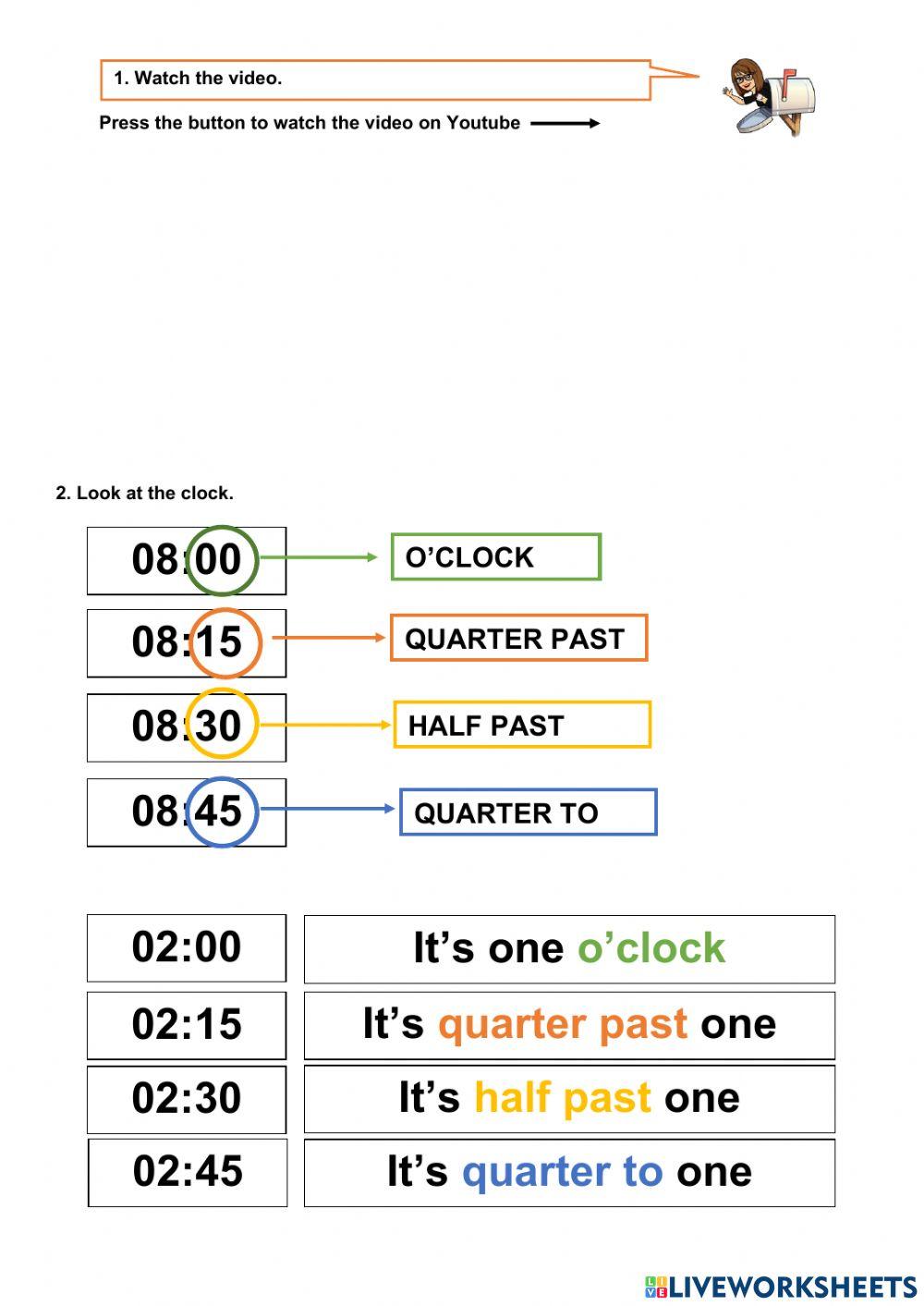 Telling the time digital