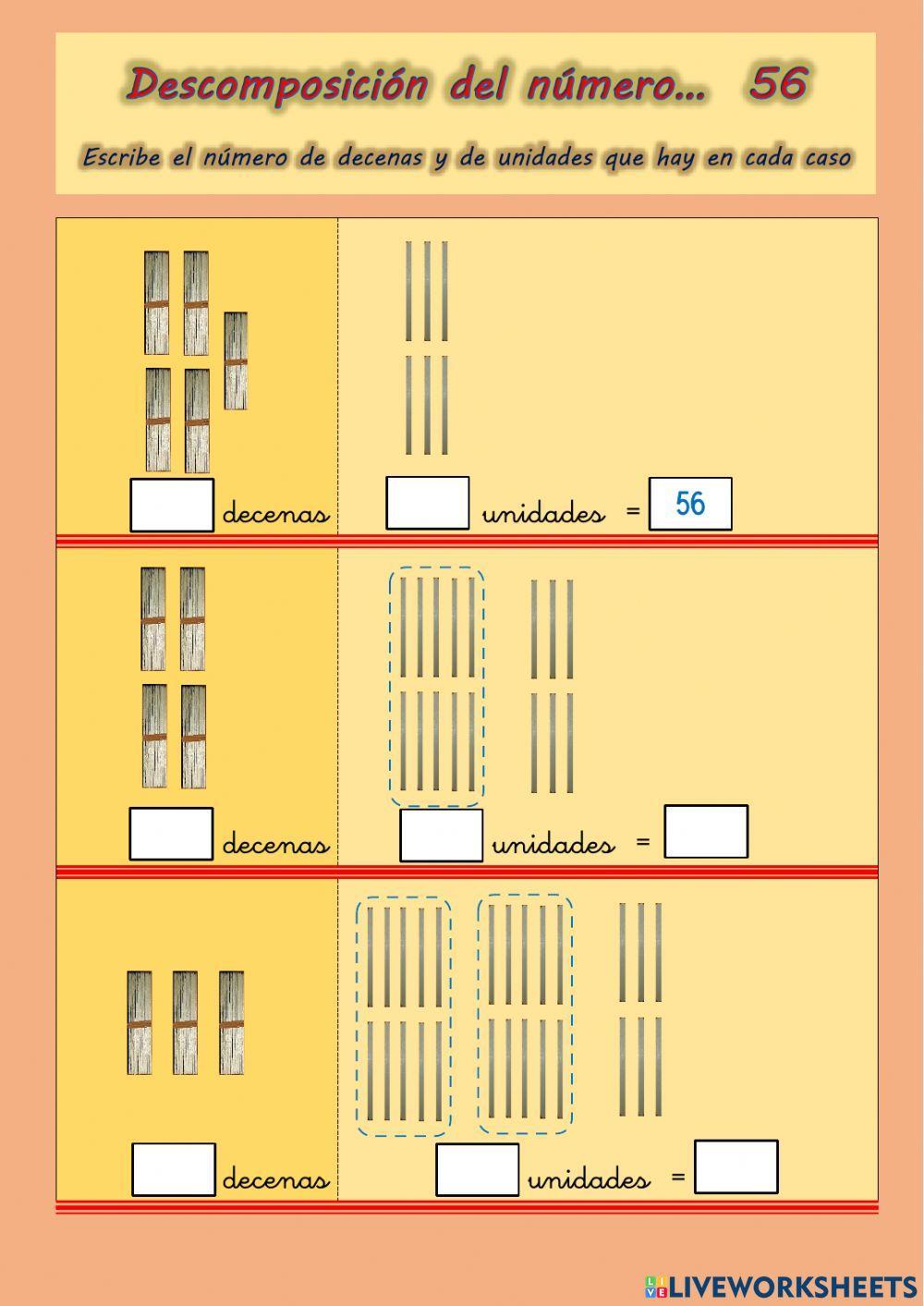 Descomposición del 56